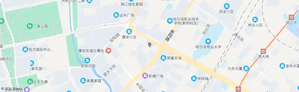 哈尔滨建国街康安路口(三十六中)_公交站地图_哈尔滨公交_妙搜公交查询2025