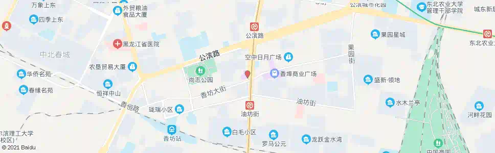 哈尔滨香坊大街(红旗大街路口)_公交站地图_哈尔滨公交_妙搜公交查询2025