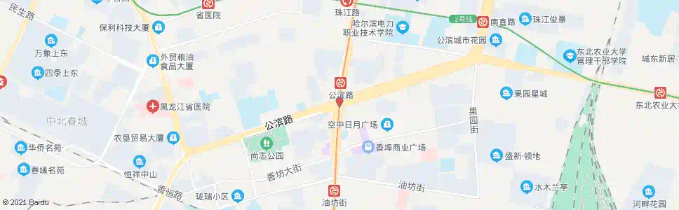 哈尔滨红旗大街(公滨路口)_公交站地图_哈尔滨公交_妙搜公交查询2025