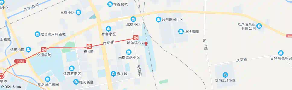 哈尔滨东柞屯_公交站地图_哈尔滨公交_妙搜公交查询2025