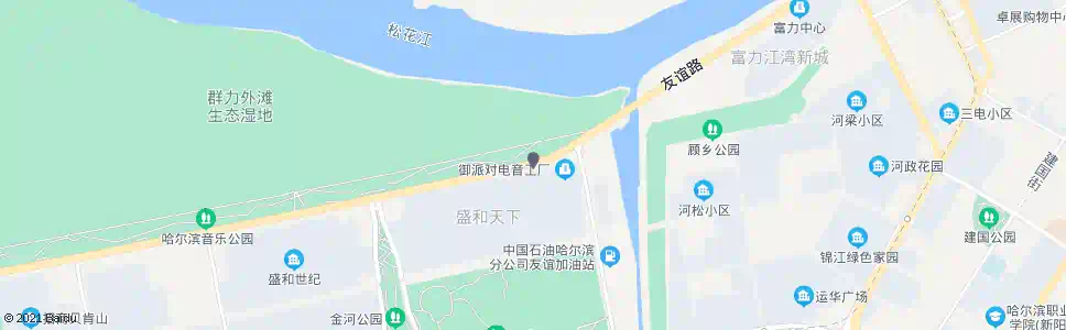 哈尔滨友谊西路上江街口_公交站地图_哈尔滨公交_妙搜公交查询2025