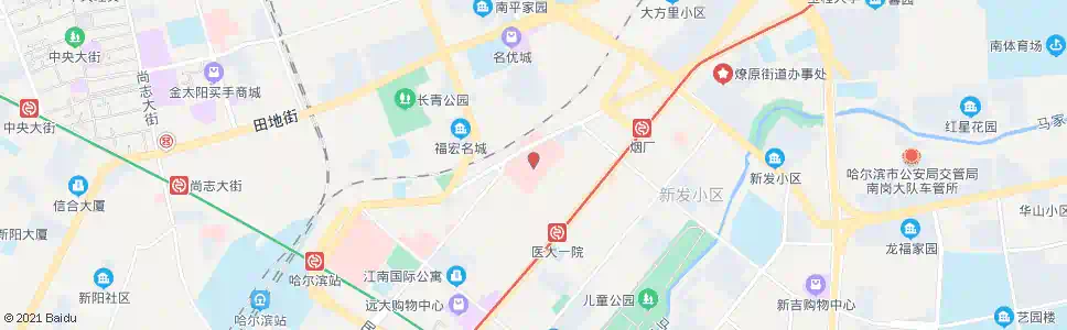 哈尔滨市一院_公交站地图_哈尔滨公交_妙搜公交查询2025