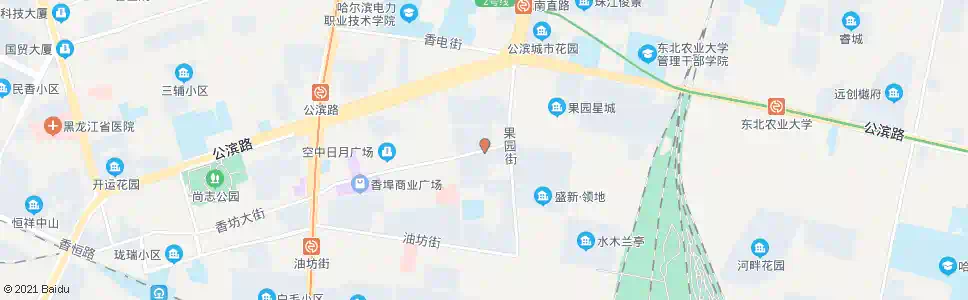 哈尔滨果园小区_公交站地图_哈尔滨公交_妙搜公交查询2025