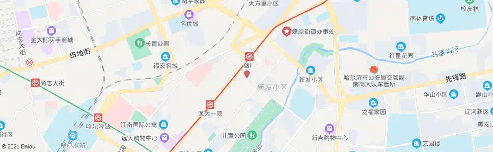 哈尔滨东大直街_公交站地图_哈尔滨公交_妙搜公交查询2025