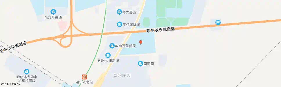 哈尔滨小耿家(黑龙江外国语学院)_公交站地图_哈尔滨公交_妙搜公交查询2025