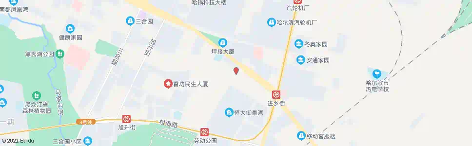 哈尔滨新光头道街_公交站地图_哈尔滨公交_妙搜公交查询2025