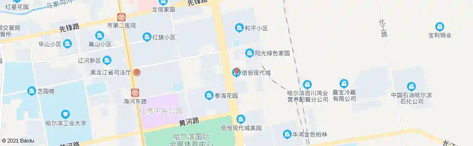 哈尔滨信恒现代城_公交站地图_哈尔滨公交_妙搜公交查询2025
