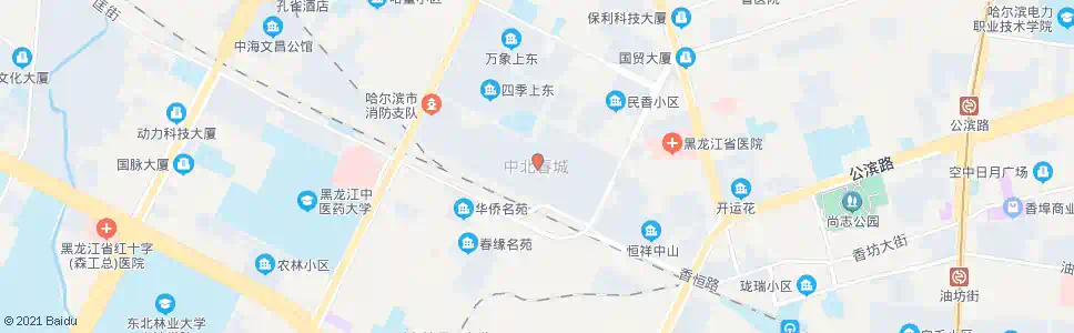 哈尔滨中北春城_公交站地图_哈尔滨公交_妙搜公交查询2025