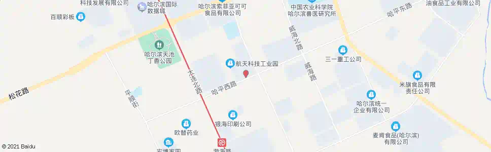哈尔滨中慧地热(哈平西路)_公交站地图_哈尔滨公交_妙搜公交查询2025