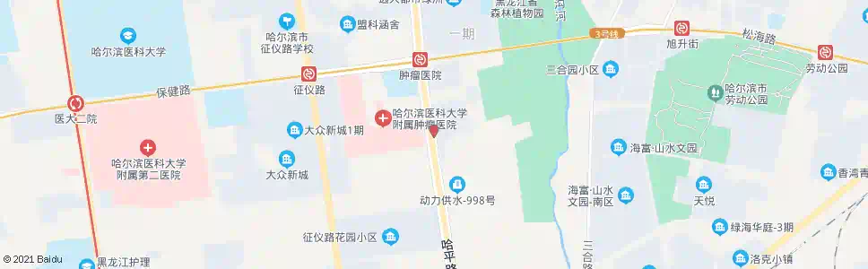 哈尔滨省肿瘤医院_公交站地图_哈尔滨公交_妙搜公交查询2025