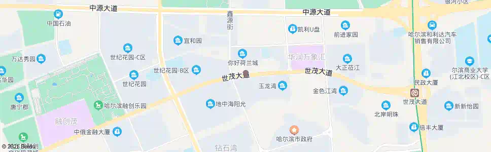哈尔滨荷兰城小区_公交站地图_哈尔滨公交_妙搜公交查询2025