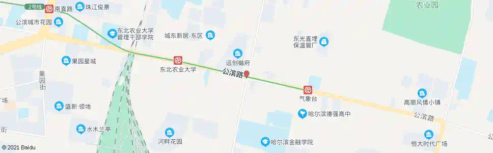 哈尔滨气象台_公交站地图_哈尔滨公交_妙搜公交查询2025