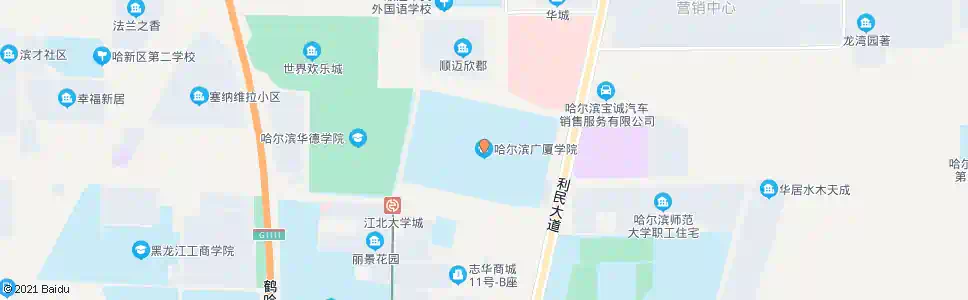 哈尔滨广厦学院_公交站地图_哈尔滨公交_妙搜公交查询2025
