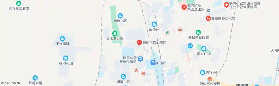 鹤岗爱婴医院_公交站地图_鹤岗公交_妙搜公交查询2025