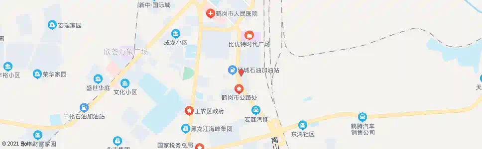 鹤岗中心站_公交站地图_鹤岗公交_妙搜公交查询2025