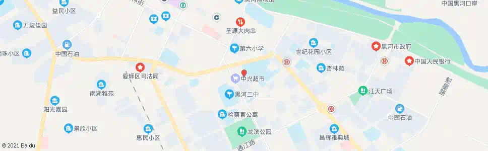 黑河网通(东行)_公交站地图_黑河公交_妙搜公交查询2025