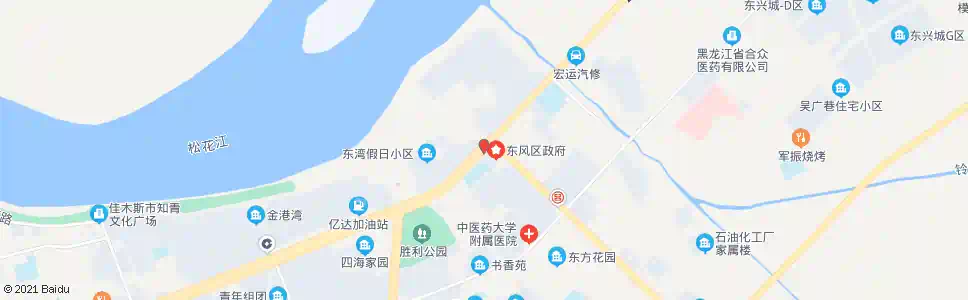 佳木斯东风区政府_公交站地图_佳木斯公交_妙搜公交查询2025
