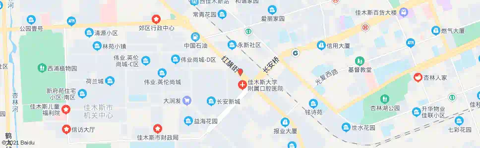 佳木斯佳大二附院_公交站地图_佳木斯公交_妙搜公交查询2025