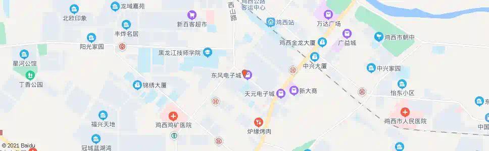 鸡西东风电子城_公交站地图_鸡西公交_妙搜公交查询2025