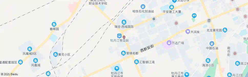 牡丹江西牡丹街_公交站地图_牡丹江公交_妙搜公交查询2025