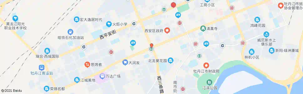 牡丹江新安街口(西三条路)_公交站地图_牡丹江公交_妙搜公交查询2025