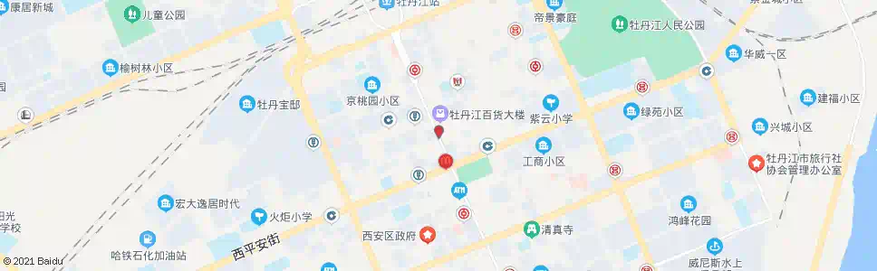 牡丹江西六爱民街_公交站地图_牡丹江公交_妙搜公交查询2025