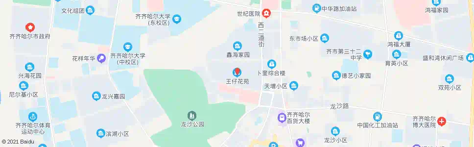 齐齐哈尔王仔花苑_公交站地图_齐齐哈尔公交_妙搜公交查询2025
