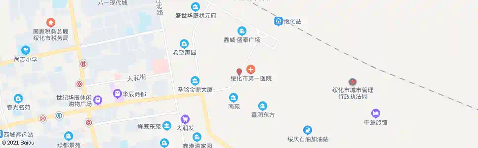 绥化医疗中心_公交站地图_绥化公交_妙搜公交查询2025