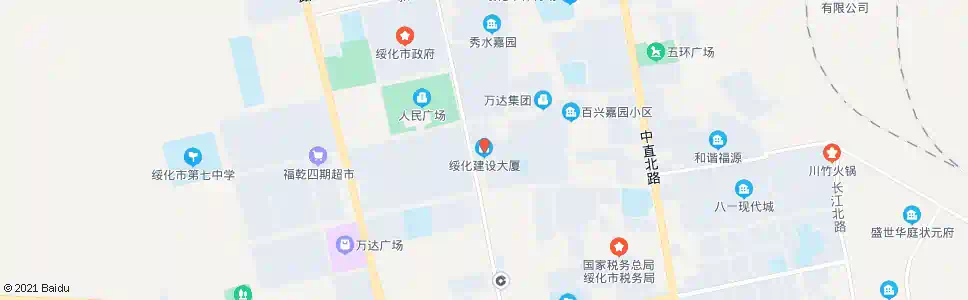 绥化建设大厦_公交站地图_绥化公交_妙搜公交查询2025