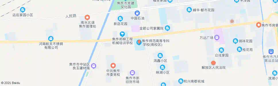 焦作师专南校区_公交站地图_焦作公交_妙搜公交查询2025