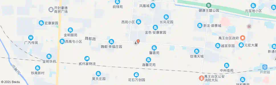 开封西苑小区南门_公交站地图_开封公交_妙搜公交查询2025
