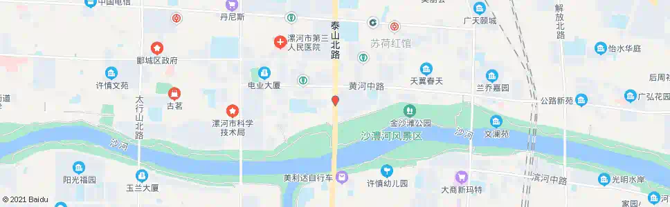 漯河泰山桥北_公交站地图_漯河公交_妙搜公交查询2025