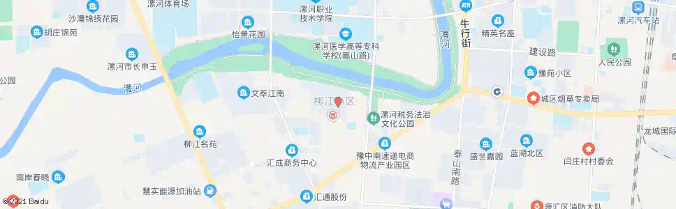漯河柳江小区_公交站地图_漯河公交_妙搜公交查询2025