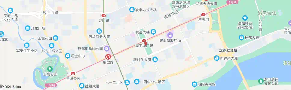 洛阳王城广场南_公交站地图_洛阳公交_妙搜公交查询2025