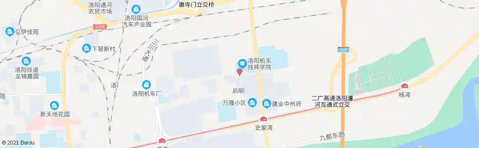 洛阳机车技校(启明东路机车厂东路口)_公交站地图_洛阳公交_妙搜公交查询2025