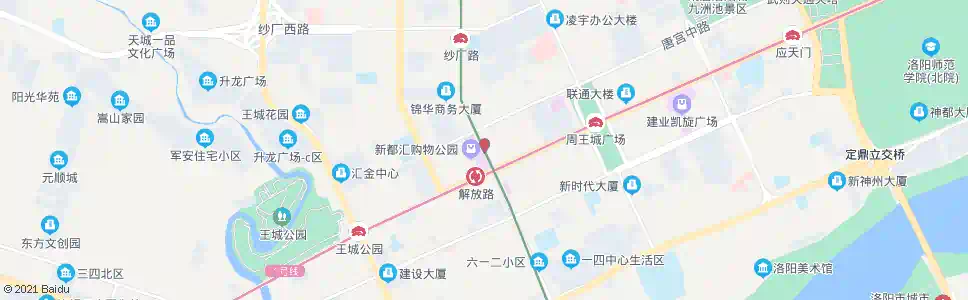 洛阳解放路中州中路口_公交站地图_洛阳公交_妙搜公交查询2025