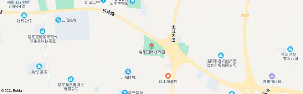 洛阳国际牡丹园(机场路王城大道口)_公交站地图_洛阳公交_妙搜公交查询2025