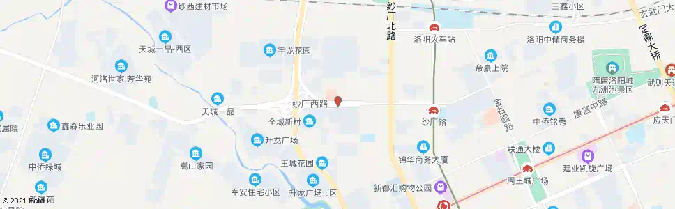 洛阳纱厂西路王城大道口东_公交站地图_洛阳公交_妙搜公交查询2025