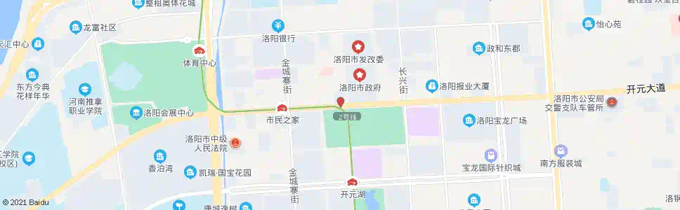 洛阳开元大道市府西街口_公交站地图_洛阳公交_妙搜公交查询2025