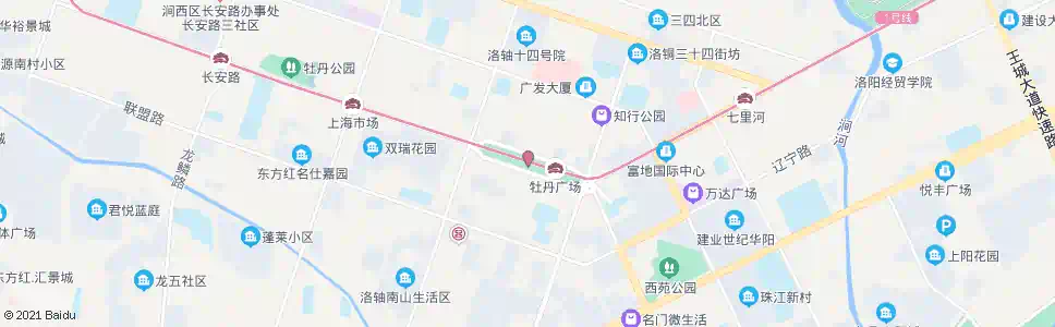 洛阳牡丹广场西_公交站地图_洛阳公交_妙搜公交查询2025