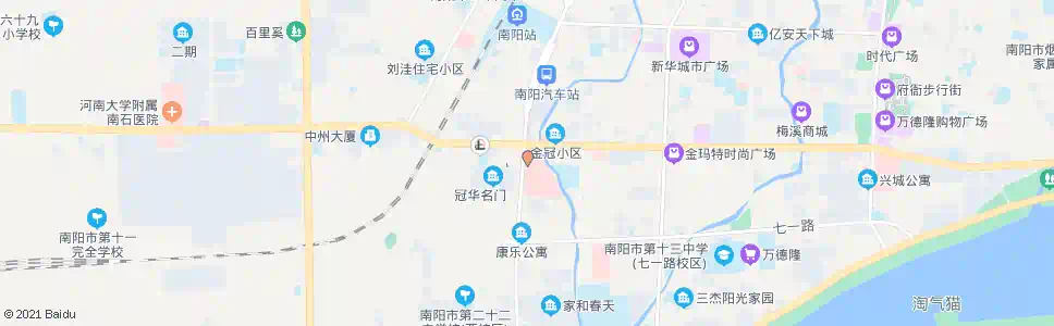南阳医专一附院(西)_公交站地图_南阳公交_妙搜公交查询2025