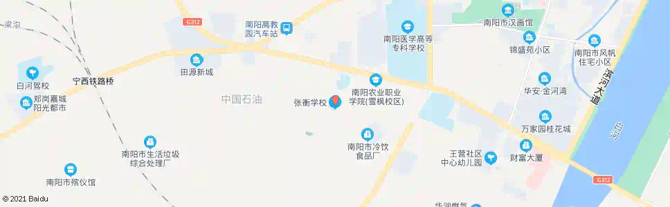 南阳张衡职业中学_公交站地图_南阳公交_妙搜公交查询2025