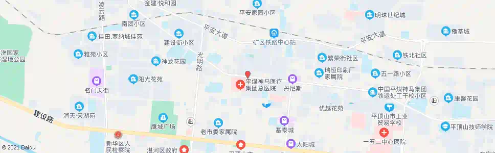 平顶山平煤总医院_公交站地图_平顶山公交_妙搜公交查询2025
