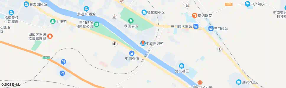三门峡中原世纪苑_公交站地图_三门峡公交_妙搜公交查询2025