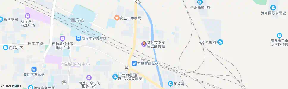 商丘白云副食品批发市场_公交站地图_商丘公交_妙搜公交查询2025