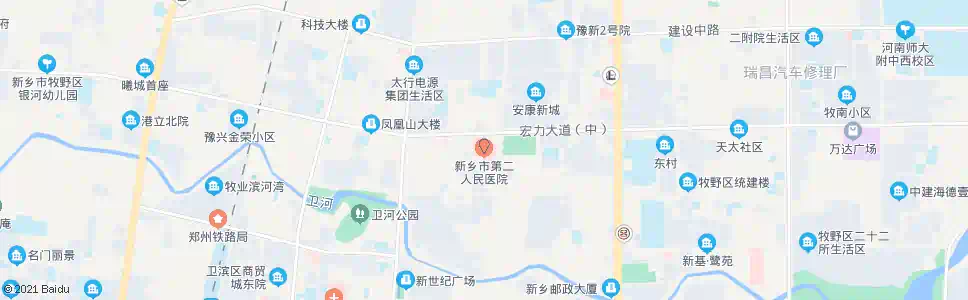 新乡市第二人民医院(工人街)_公交站地图_新乡公交_妙搜公交查询2025