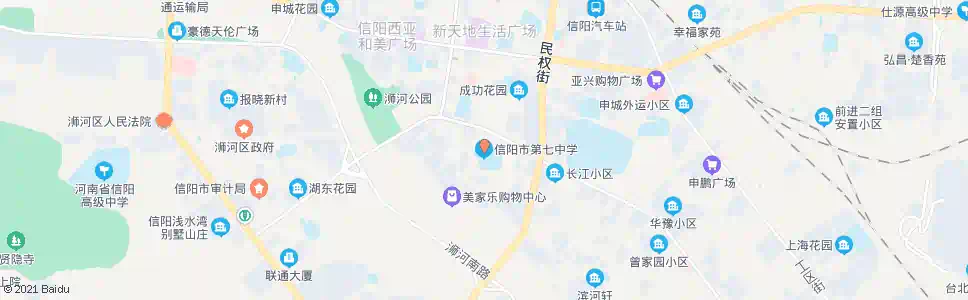 信阳第七中学_公交站地图_信阳公交_妙搜公交查询2025