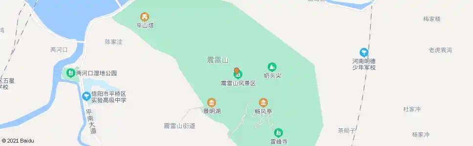 信阳震雷山_公交站地图_信阳公交_妙搜公交查询2025