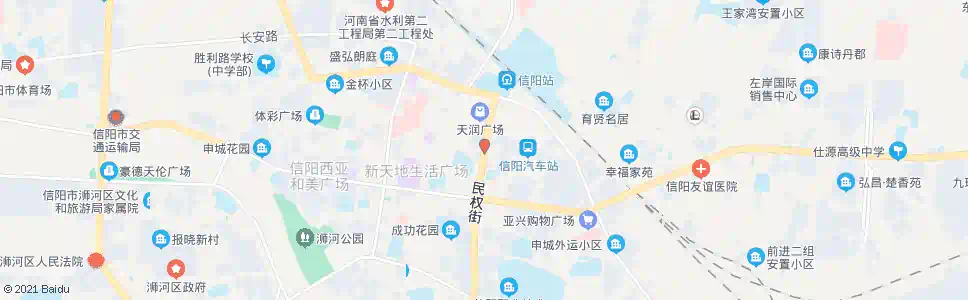 信阳北京商场_公交站地图_信阳公交_妙搜公交查询2025