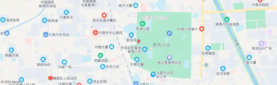 许昌西湖公园南门_公交站地图_许昌公交_妙搜公交查询2025